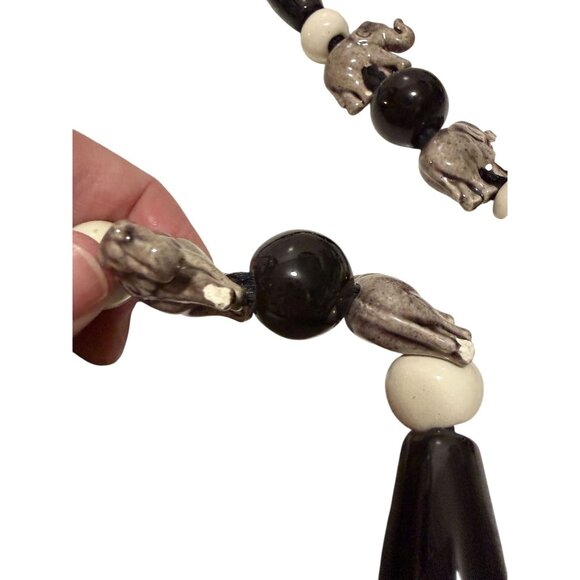 Handcrafted Elephant Beaded Necklace Fashion Jewelry Safari - Picture 12 of 12